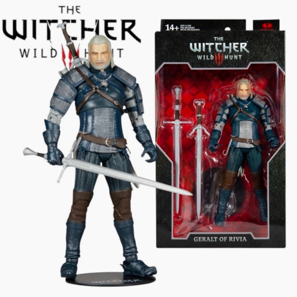 The Witcher 3 Geralt of Rivia Action Figure Viper Armor Teal Dye - McFarlane
